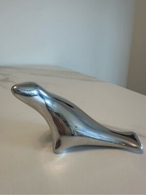 Vintage Hoselton Seal Polished Aluminum Sculpture #124 (retired) Signed